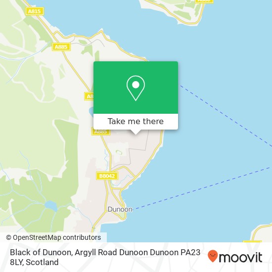 Black of Dunoon, Argyll Road Dunoon Dunoon PA23 8LY map