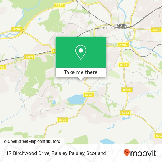 17 Birchwood Drive, Paisley Paisley map