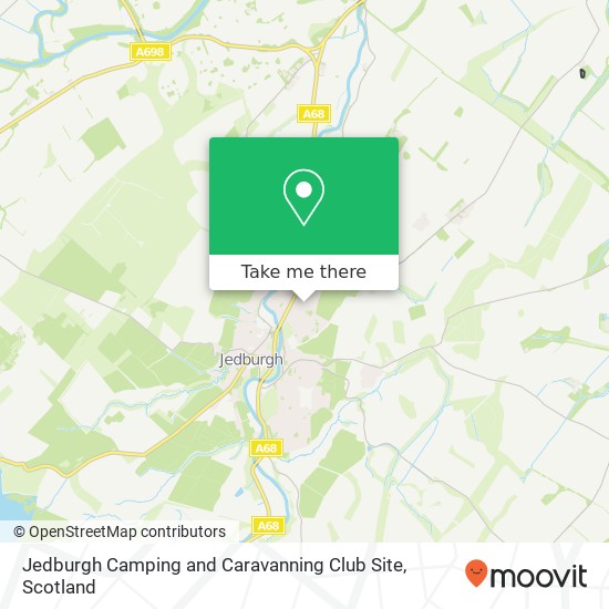 Jedburgh Camping and Caravanning Club Site map