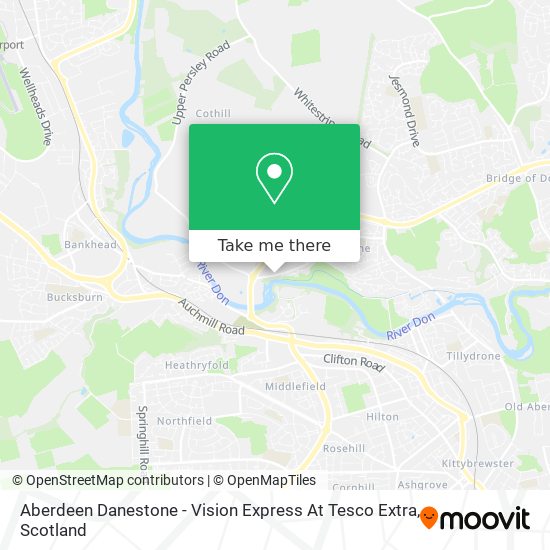 Aberdeen Danestone - Vision Express At Tesco Extra map
