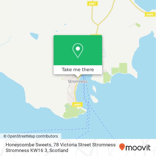 Honeycombe Sweets, 78 Victoria Street Stromness Stromness KW16 3 map