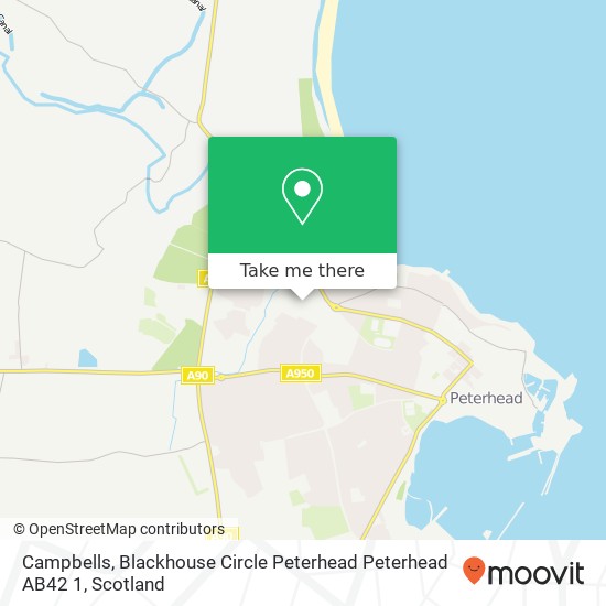 Campbells, Blackhouse Circle Peterhead Peterhead AB42 1 map