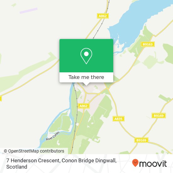 7 Henderson Crescent, Conon Bridge Dingwall map