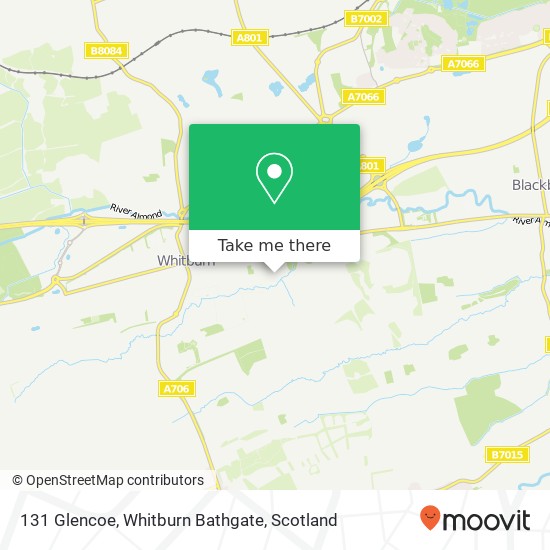 131 Glencoe, Whitburn Bathgate map