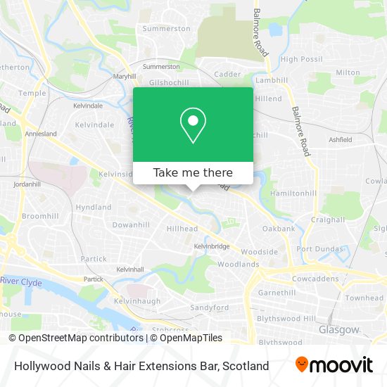 Hollywood Nails & Hair Extensions Bar map