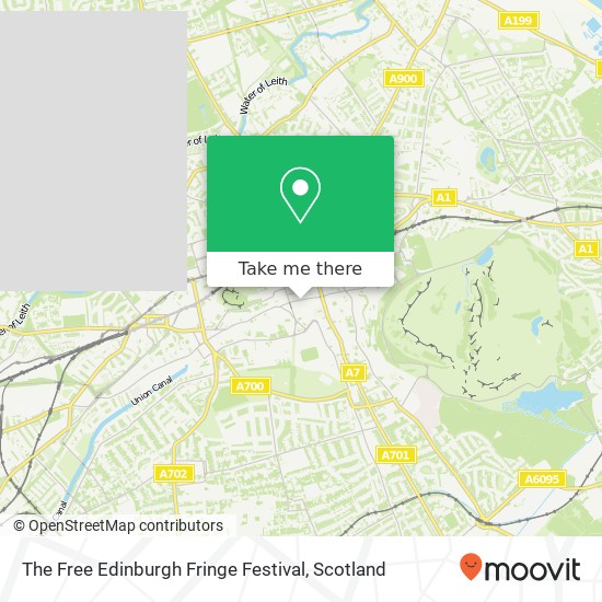 The Free Edinburgh Fringe Festival map