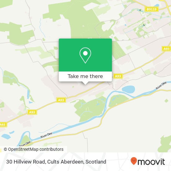 30 Hillview Road, Cults Aberdeen map