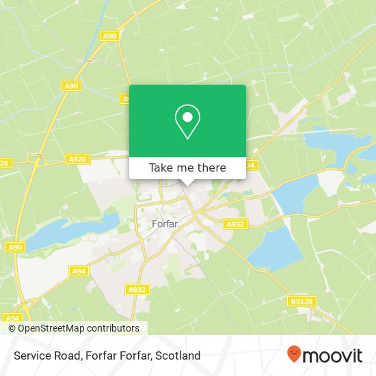 Service Road, Forfar Forfar map