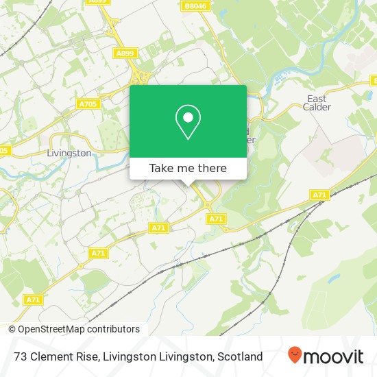 73 Clement Rise, Livingston Livingston map