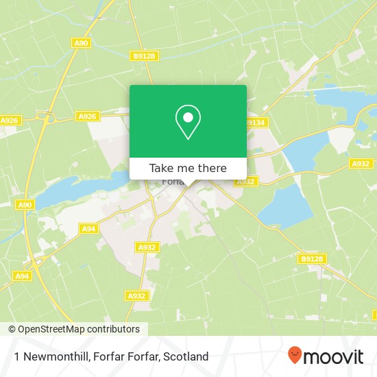 1 Newmonthill, Forfar Forfar map