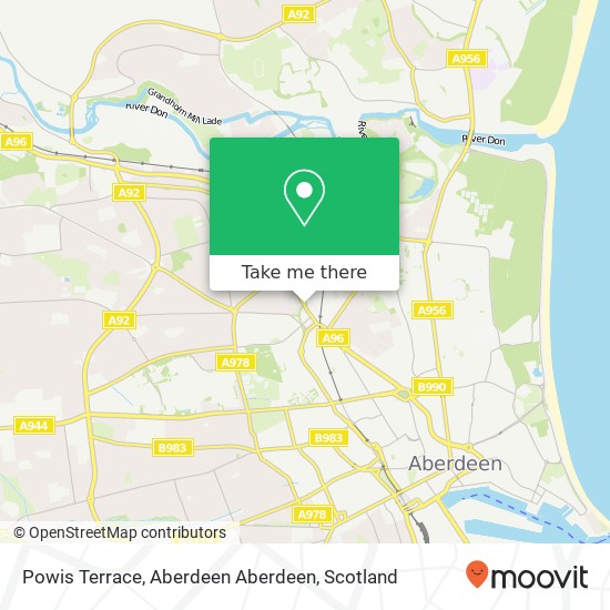 Powis Terrace, Aberdeen Aberdeen map