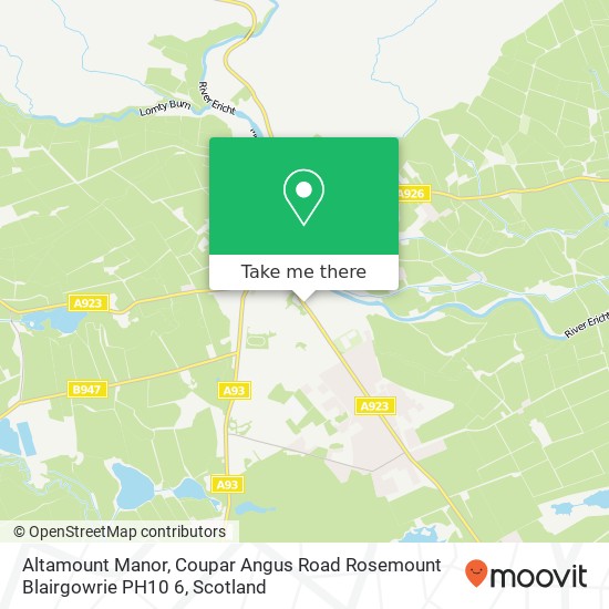 Altamount Manor, Coupar Angus Road Rosemount Blairgowrie PH10 6 map