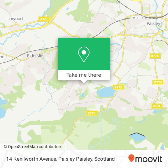 14 Kenilworth Avenue, Paisley Paisley map