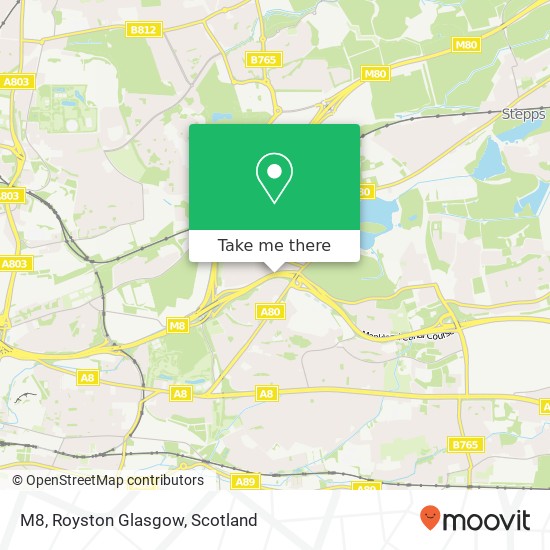 M8, Royston Glasgow map