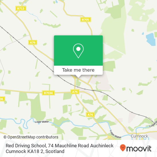 Red Driving School, 74 Mauchline Road Auchinleck Cumnock KA18 2 map