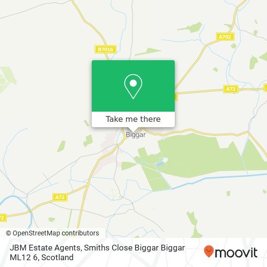 JBM Estate Agents, Smiths Close Biggar Biggar ML12 6 map