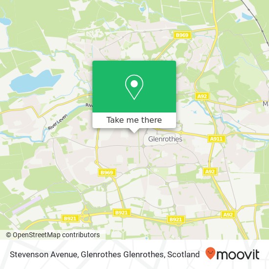 Stevenson Avenue, Glenrothes Glenrothes map
