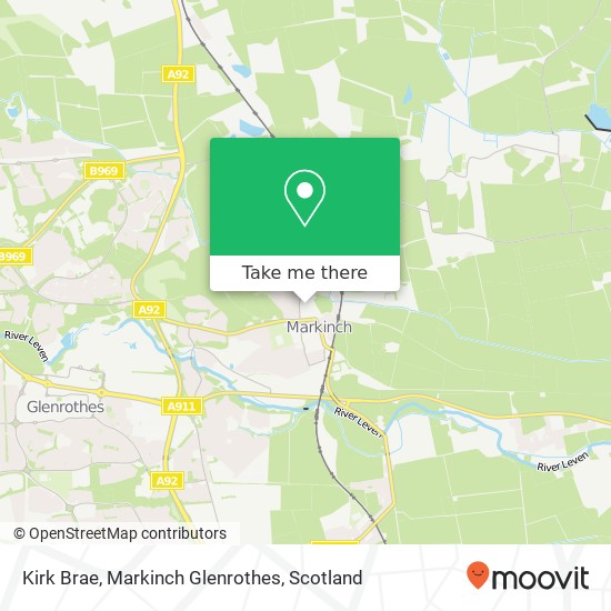 Kirk Brae, Markinch Glenrothes map