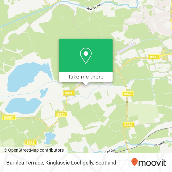Burnlea Terrace, Kinglassie Lochgelly map