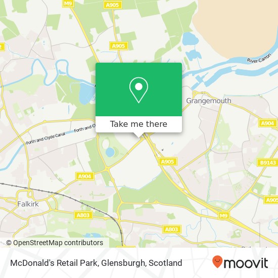 McDonald's Retail Park, Glensburgh map