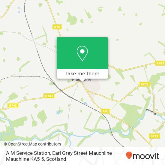 A M Service Station, Earl Grey Street Mauchline Mauchline KA5 5 map