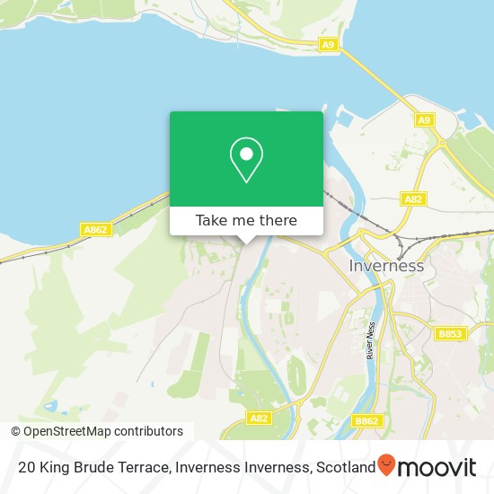 20 King Brude Terrace, Inverness Inverness map