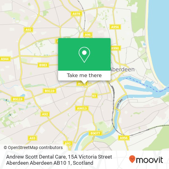 Andrew Scott Dental Care, 15A Victoria Street Aberdeen Aberdeen AB10 1 map