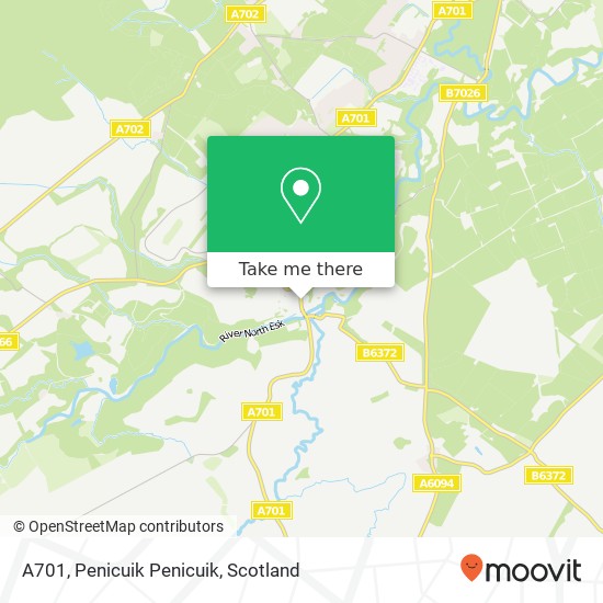 A701, Penicuik Penicuik map