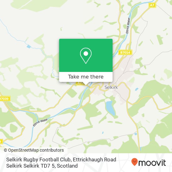 Selkirk Rugby Football Club, Ettrickhaugh Road Selkirk Selkirk TD7 5 map