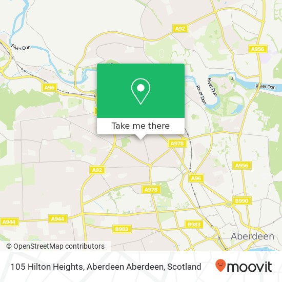 105 Hilton Heights, Aberdeen Aberdeen map