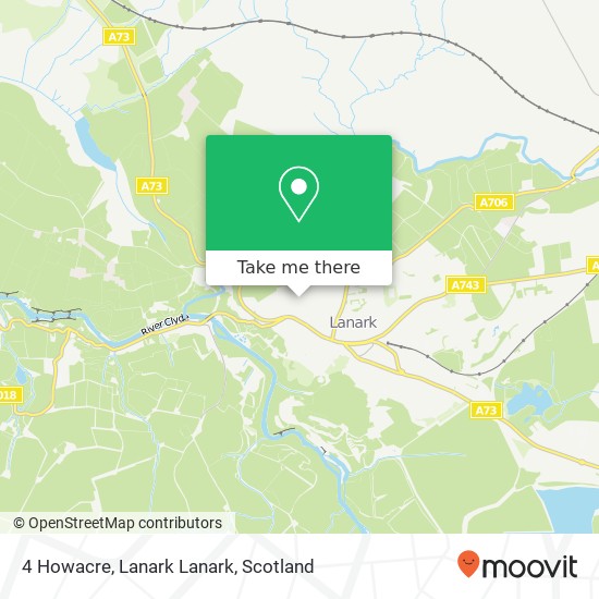 4 Howacre, Lanark Lanark map