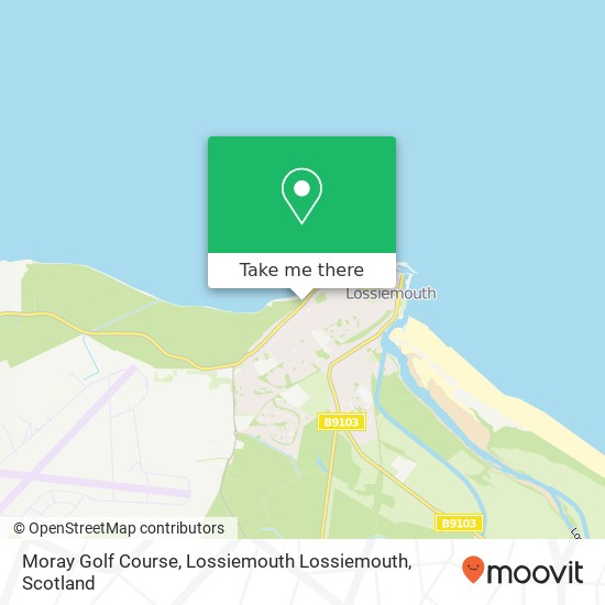 Moray Golf Course, Lossiemouth Lossiemouth map