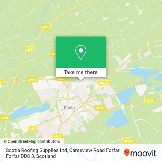 Scotia Roofing Supplies Ltd, Carseview Road Forfar Forfar DD8 3 map