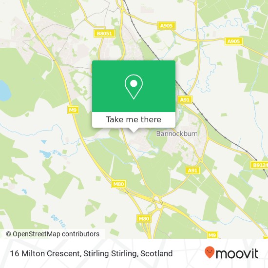 16 Milton Crescent, Stirling Stirling map