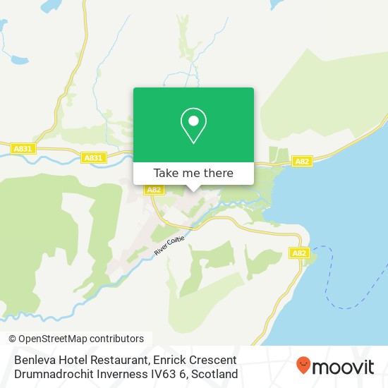 Benleva Hotel Restaurant, Enrick Crescent Drumnadrochit Inverness IV63 6 map