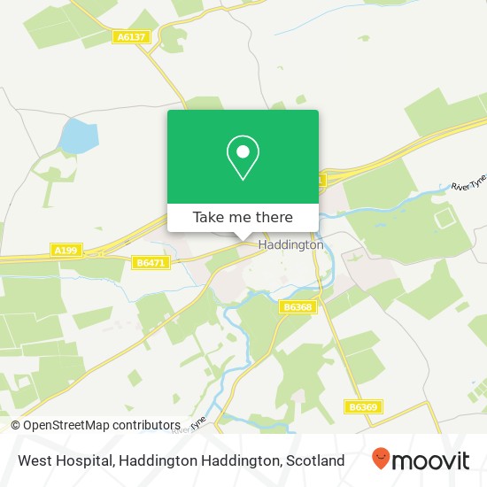 West Hospital, Haddington Haddington map