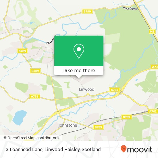 3 Loanhead Lane, Linwood Paisley map