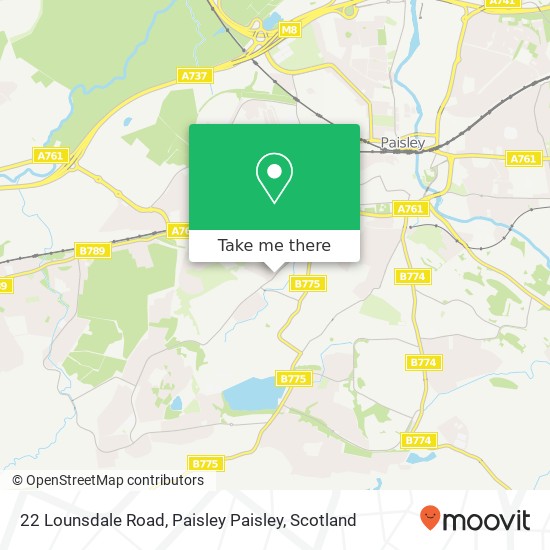 22 Lounsdale Road, Paisley Paisley map