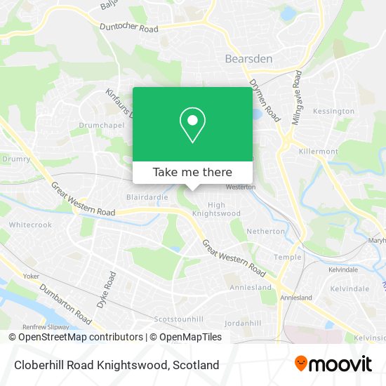 Cloberhill Road Knightswood map