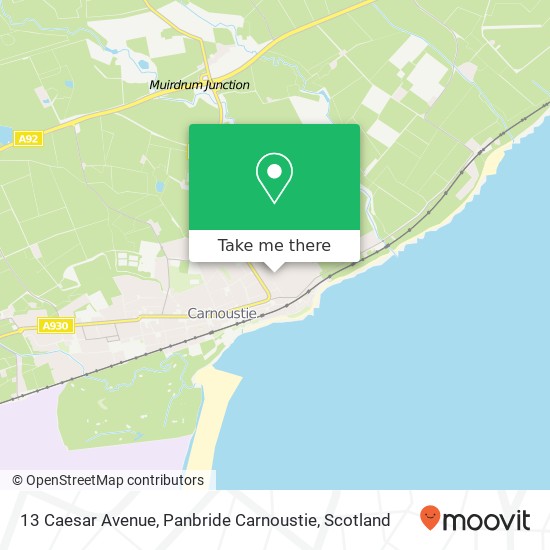 13 Caesar Avenue, Panbride Carnoustie map