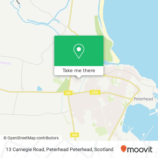13 Carnegie Road, Peterhead Peterhead map
