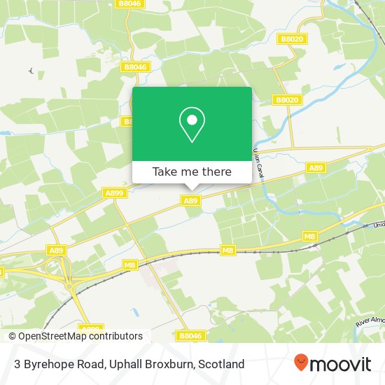 3 Byrehope Road, Uphall Broxburn map