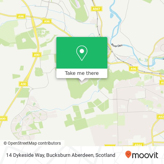 14 Dykeside Way, Bucksburn Aberdeen map