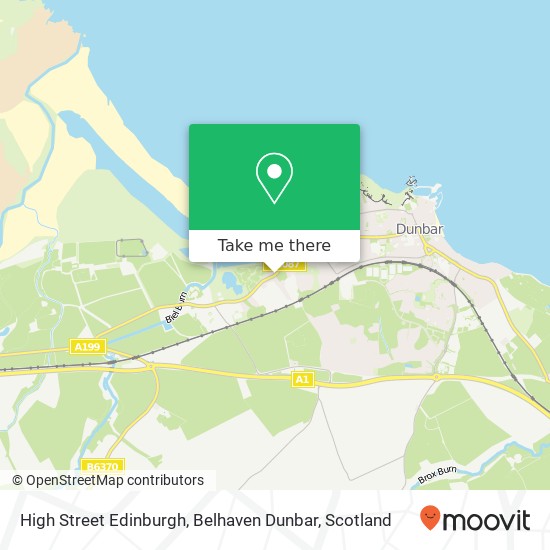 High Street Edinburgh, Belhaven Dunbar map