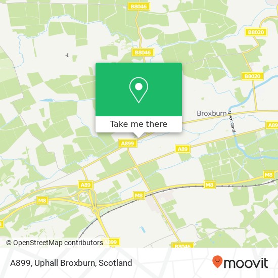 A899, Uphall Broxburn map
