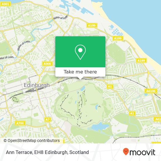 Ann Terrace, EH8 Edinburgh map