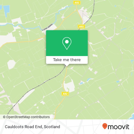 Cauldcots Road End map