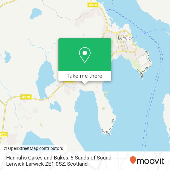 Hannah's Cakes and Bakes, 5 Sands of Sound Lerwick Lerwick ZE1 0SZ map