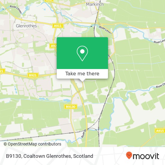 B9130, Coaltown Glenrothes map