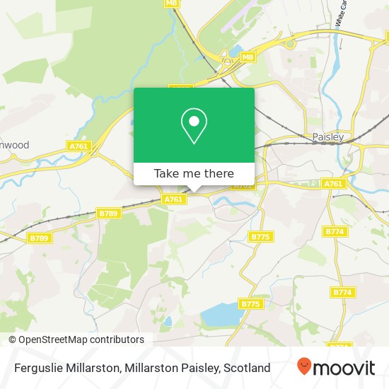 Ferguslie Millarston, Millarston Paisley map